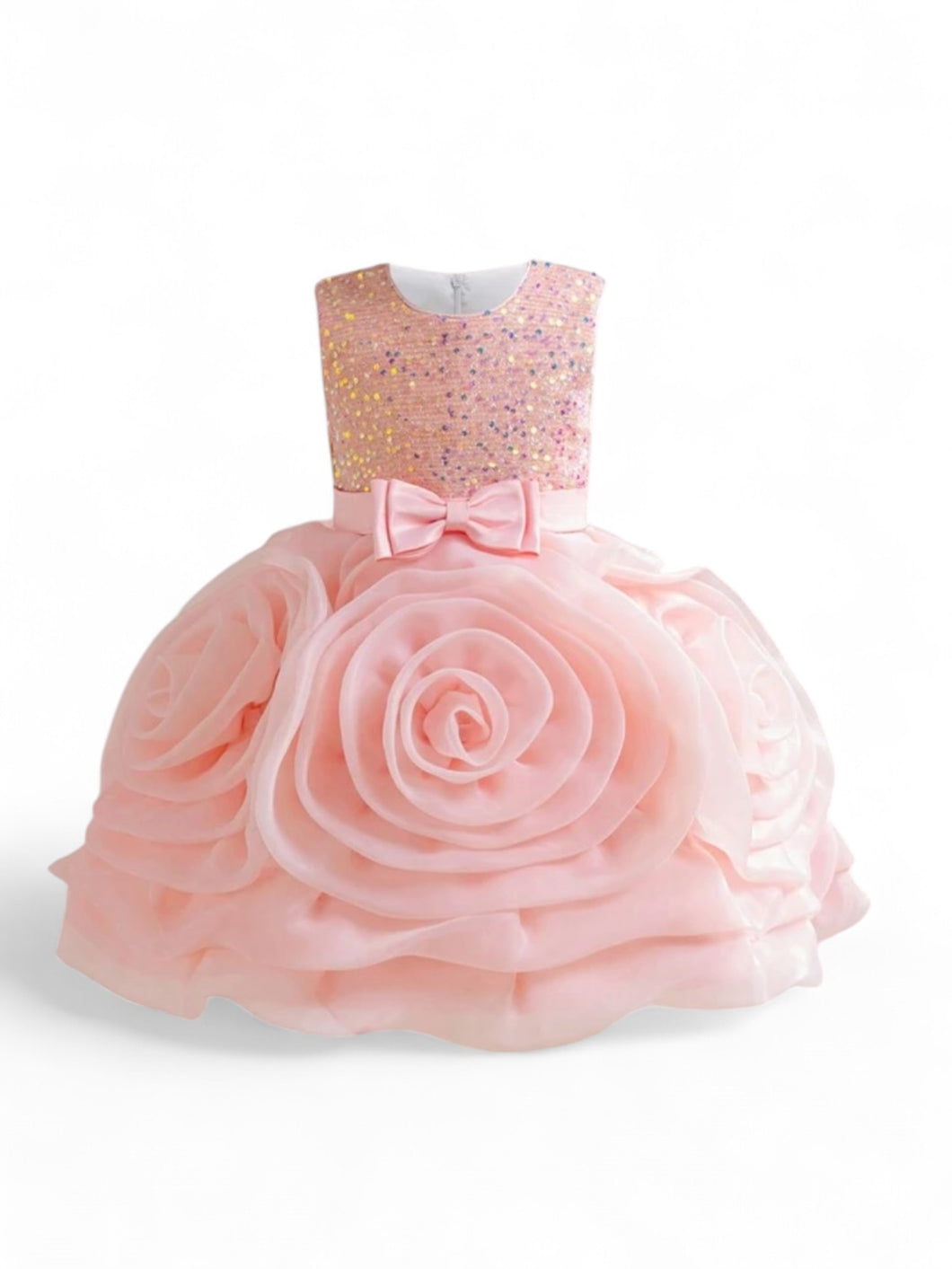 Ballroom pink girl formal dress