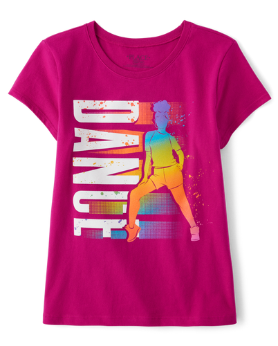 Dance graphic t girl blouse