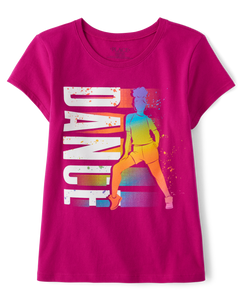 Dance graphic t girl blouse