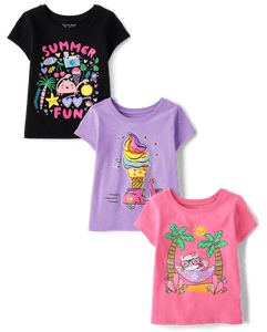 Girl summer fun 3pc blouse