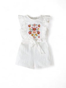 Bohemian white romper baby dress