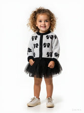 Black bow Sweater girl dress