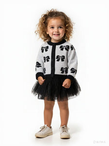 Black bow Sweater girl dress