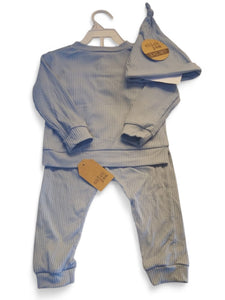 Baby blue  chick peas onsies set