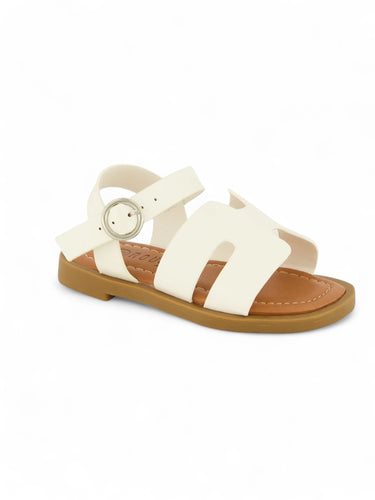 Toddler h band  girls white sandals