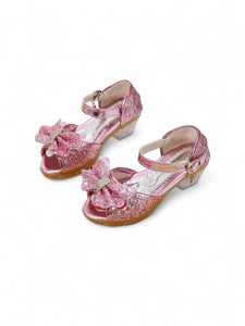 Butterfly Rose pink girl formal shoes