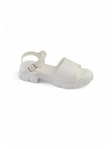 White platform girl sandals