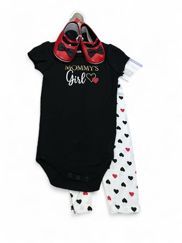 Mommy's girl 3 piece Hudson baby onsies set