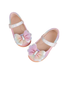 Rainbow butterfly girl formal shoes