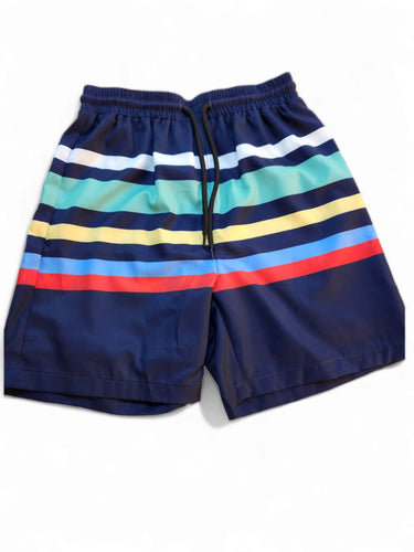 Dark blue strip swim pants