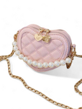 Pink heart with pearl handle purse