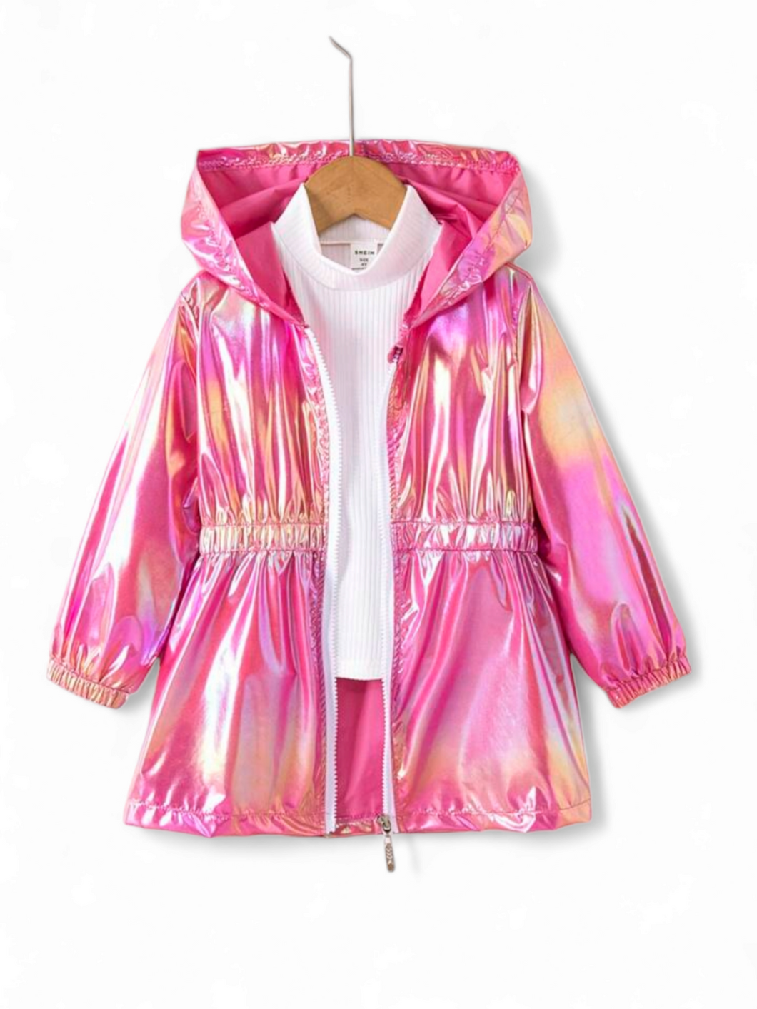 Girl metallic coat