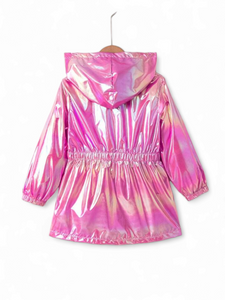 Girl metallic coat