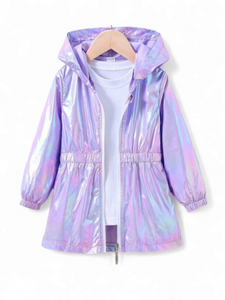 Girl metallic coat