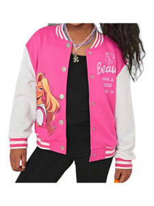 Girl Pink barbie style sweater jacket