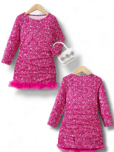 pink sparkly  girl dress