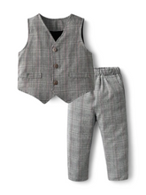 Grey boy vest set