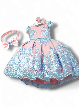 Princess girl dress with headband