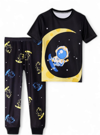 Astro/moon yellow&black boy pj