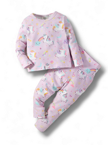 Baby girl unicorn print pj