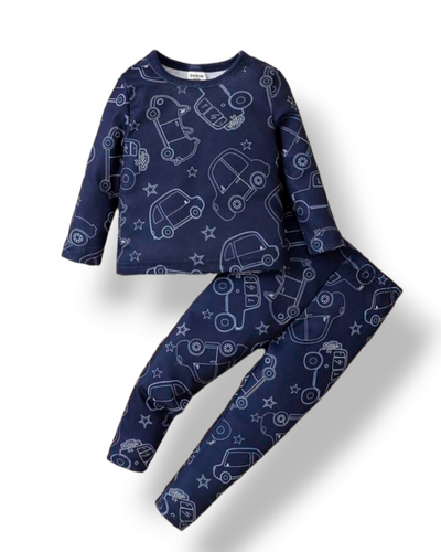 Boy car print pj