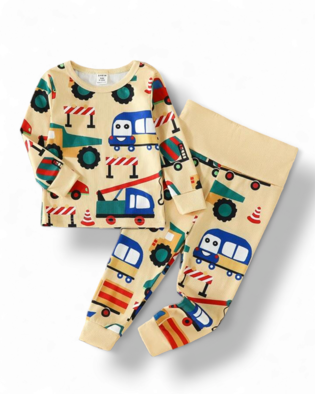 Boy tractor print pj