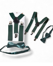 Toddler boy  suspenders with bow