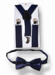 Toddler boy  suspenders with bow