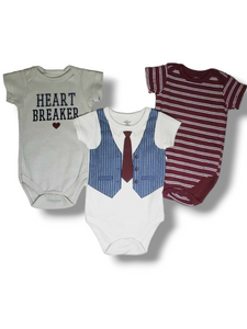 Boy 3 piece onsie set clearance