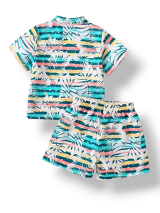 tropical print baby swimsuit