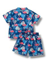 Flamingo print baby swimsuit