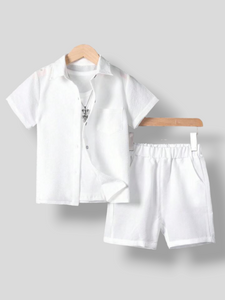 White 2pc boys set