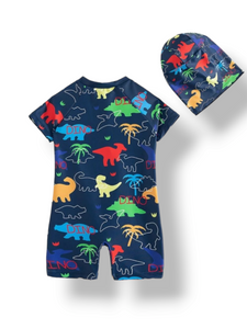 Dino onsie baby swimsuit