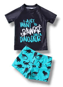 Just want to rawrr like a Dino baby swimsuit