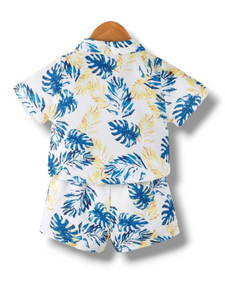 Tropical print 2pc  boy baby set