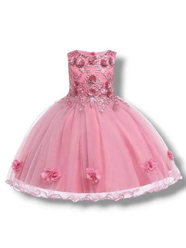 Baby pink  girl formal dress (small fit)