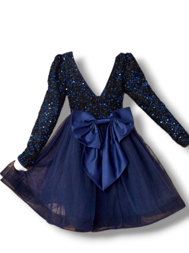 Formal sparkly blue girl dress