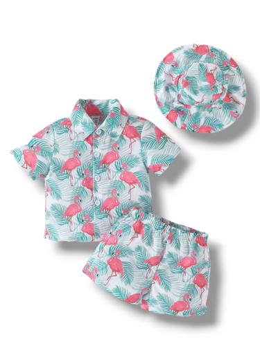 Flamingo  3 pc baby set