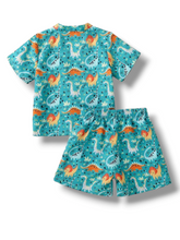 Multi color Dino print baby swimsuit