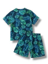 Leaf print 2 pc swimsuit