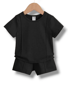 Black 2 pc boy baby set