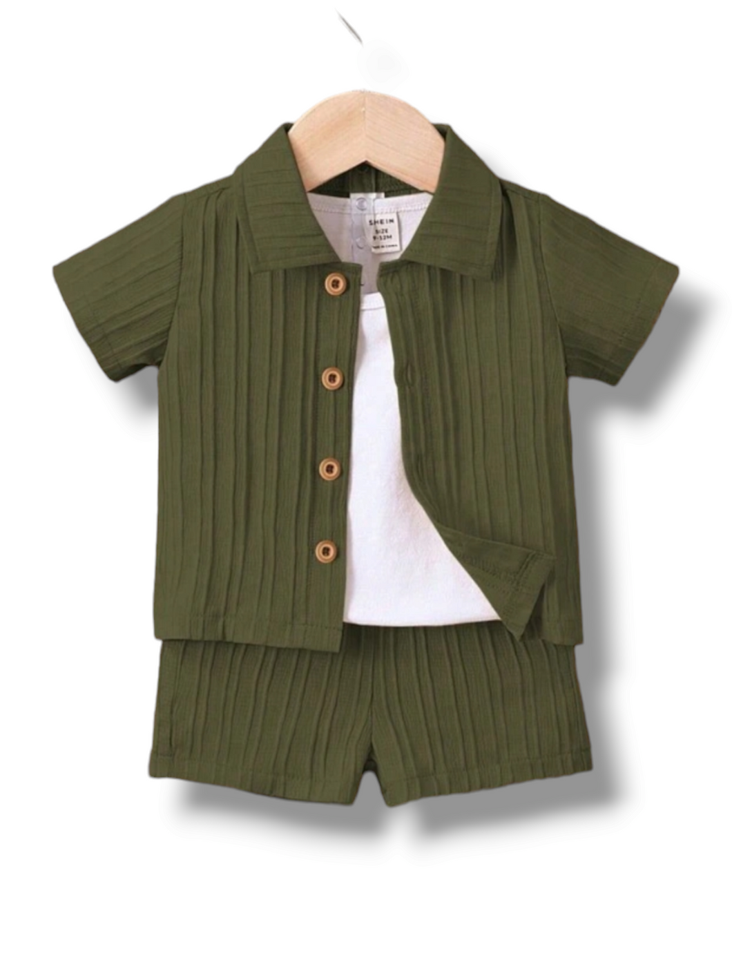 Boy Army green 2 pc baby set