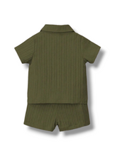 Boy Army green 2 pc baby set