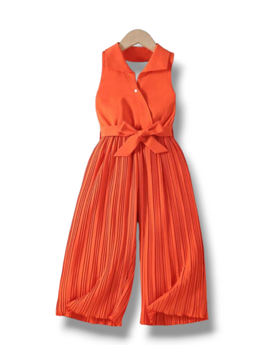 Orange girl romper