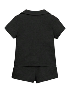 Boy Solid black  baby set