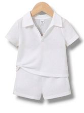 Boy Solid white  baby set