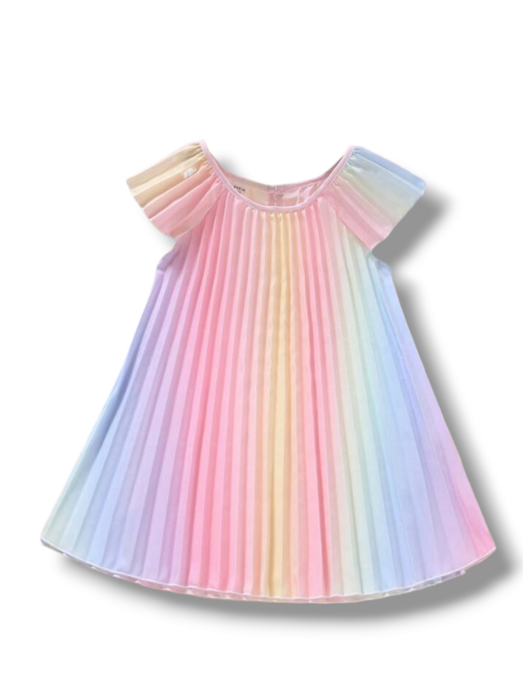 Rainbow accordion girl dress