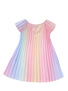 Rainbow accordion girl dress