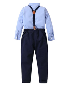 Pre teen boy suspender formal  set