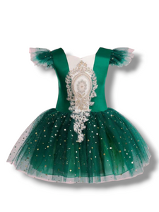 Green Star  girl dress